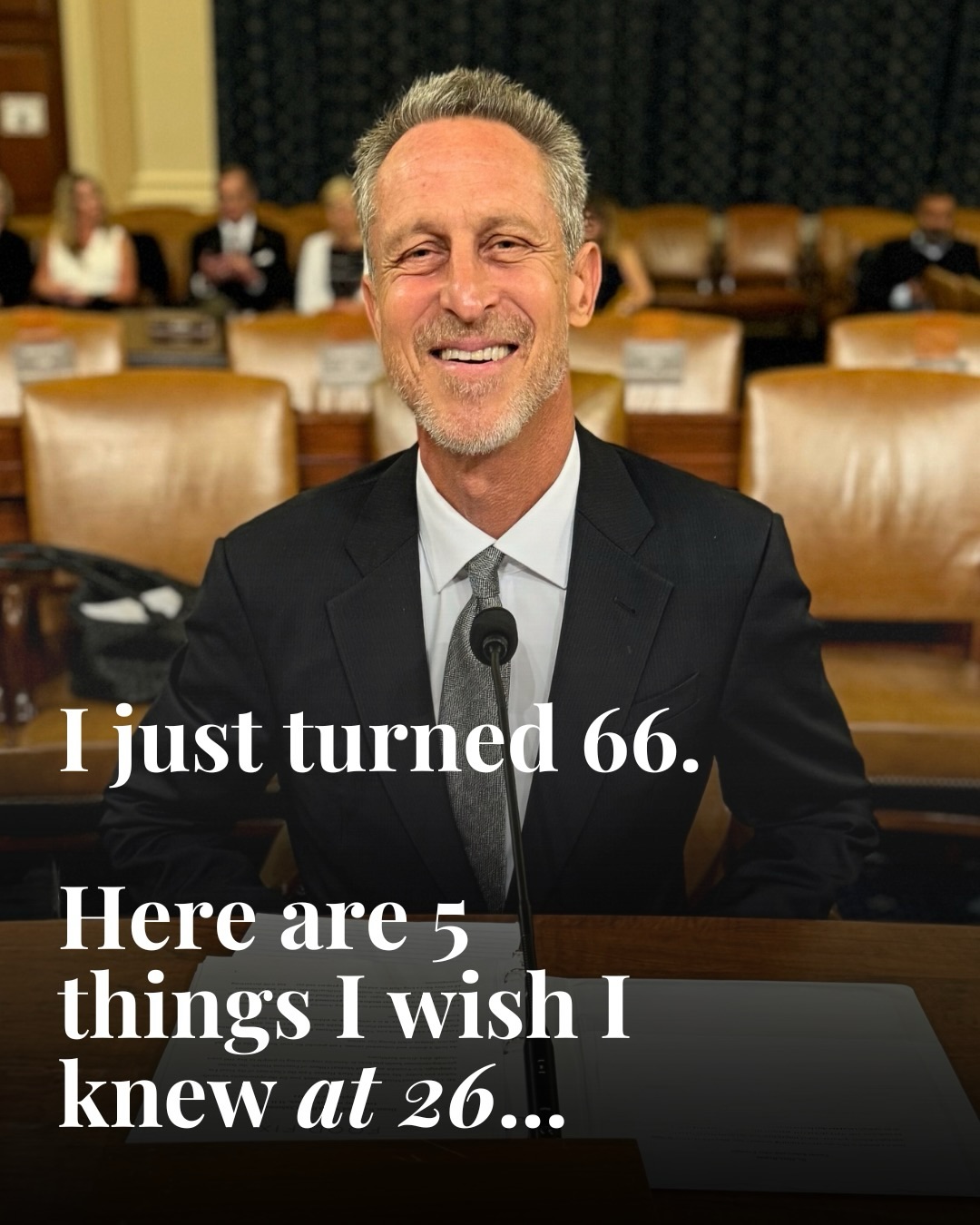 First slide of a carousel by @drmarkhyman: I just turned 66. Here are 5 things I wish I knew at 26...