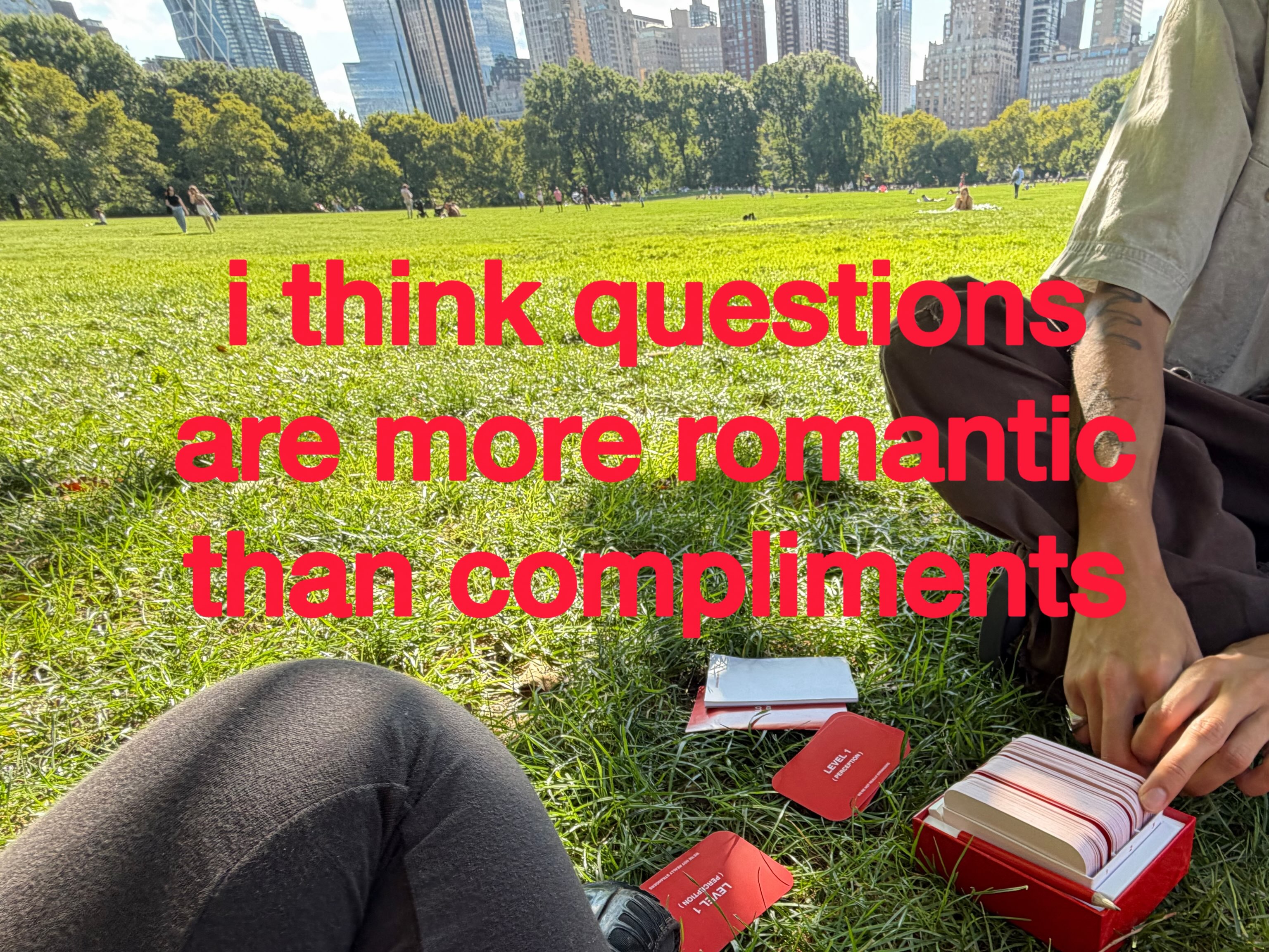 First slide of a carousel by @werenotreallystrangers: i think questions are more romantic than compliments