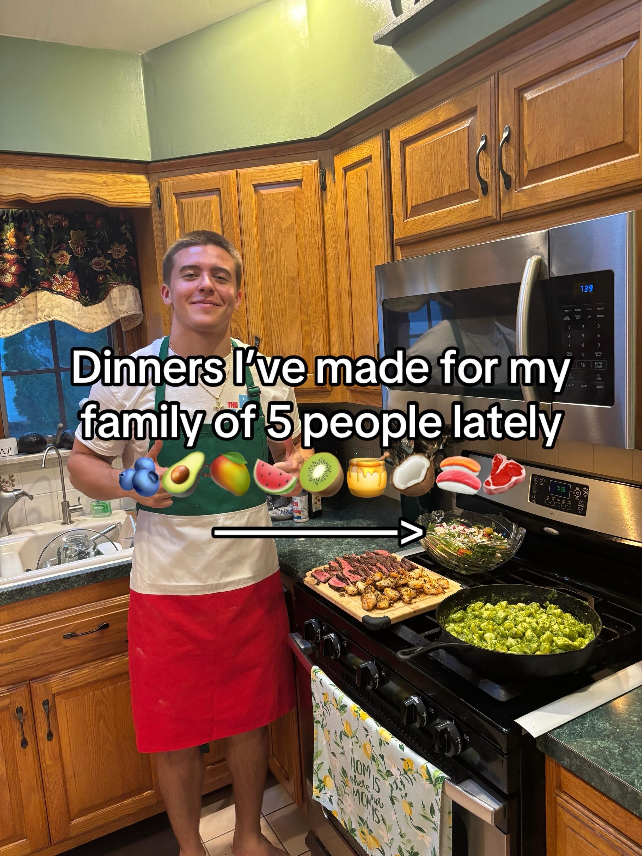 First slide of a carousel by @organic_arc: Dinners I've made for my family of 5 people lately