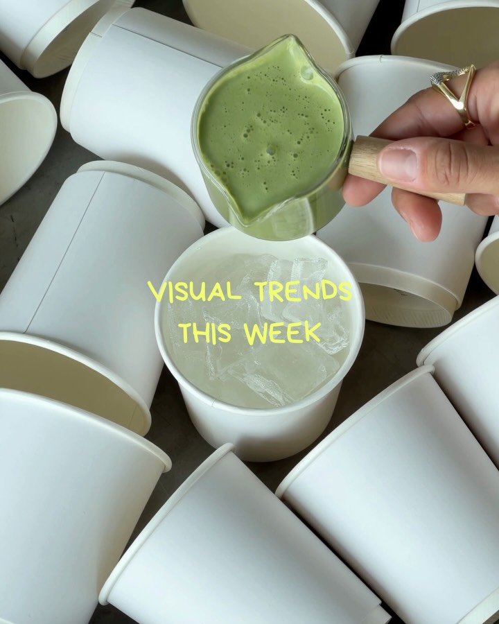 First slide of a carousel by @socialstocks.co: VISUAL TRENDS THIS WEEK