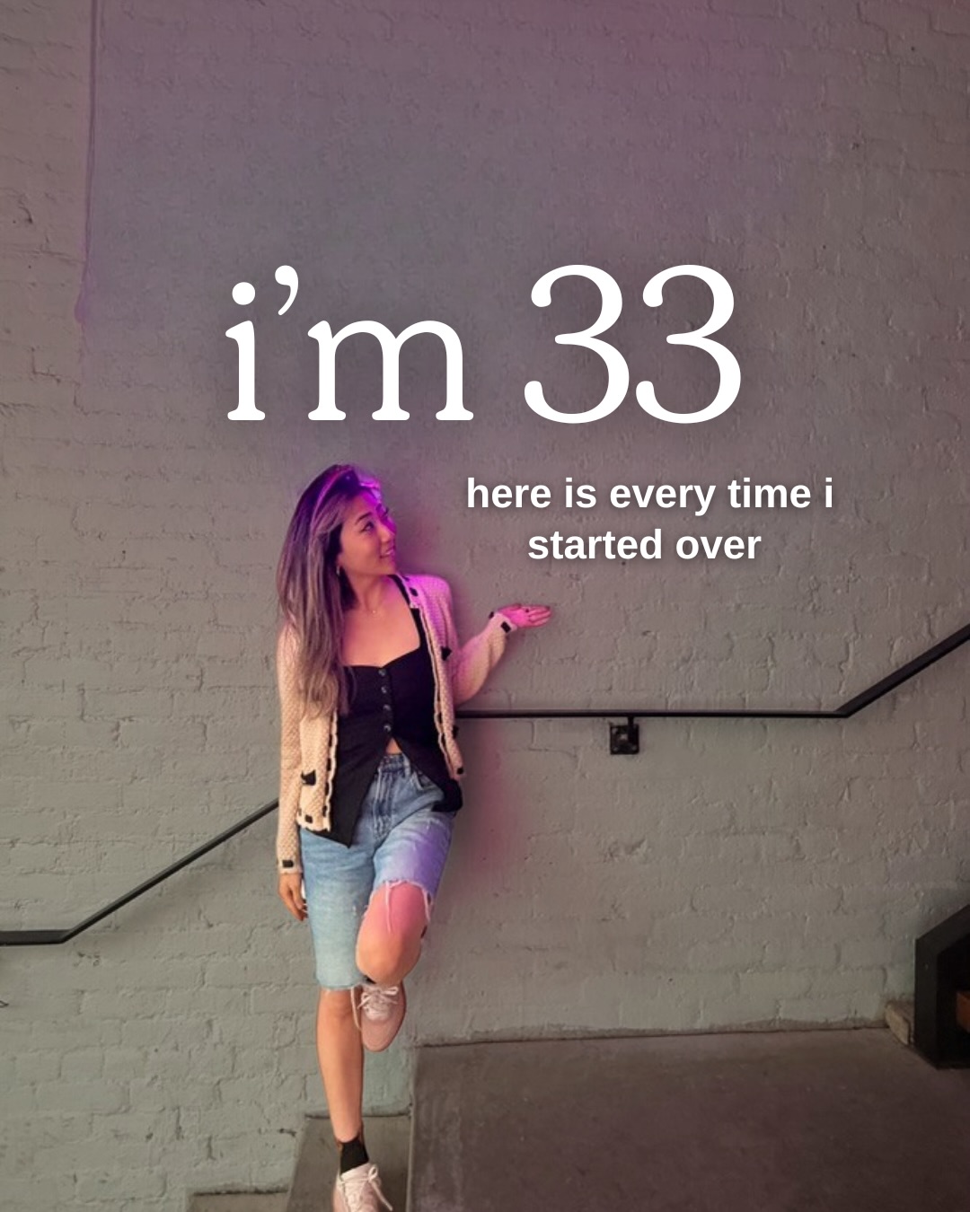 First slide of a carousel by @advicewithjean: i'm 33 here is every time i started over