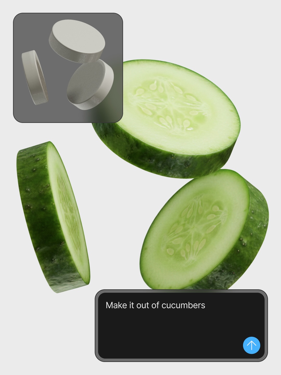 First slide of a carousel by @endlesstools: Make it out of cucumbers