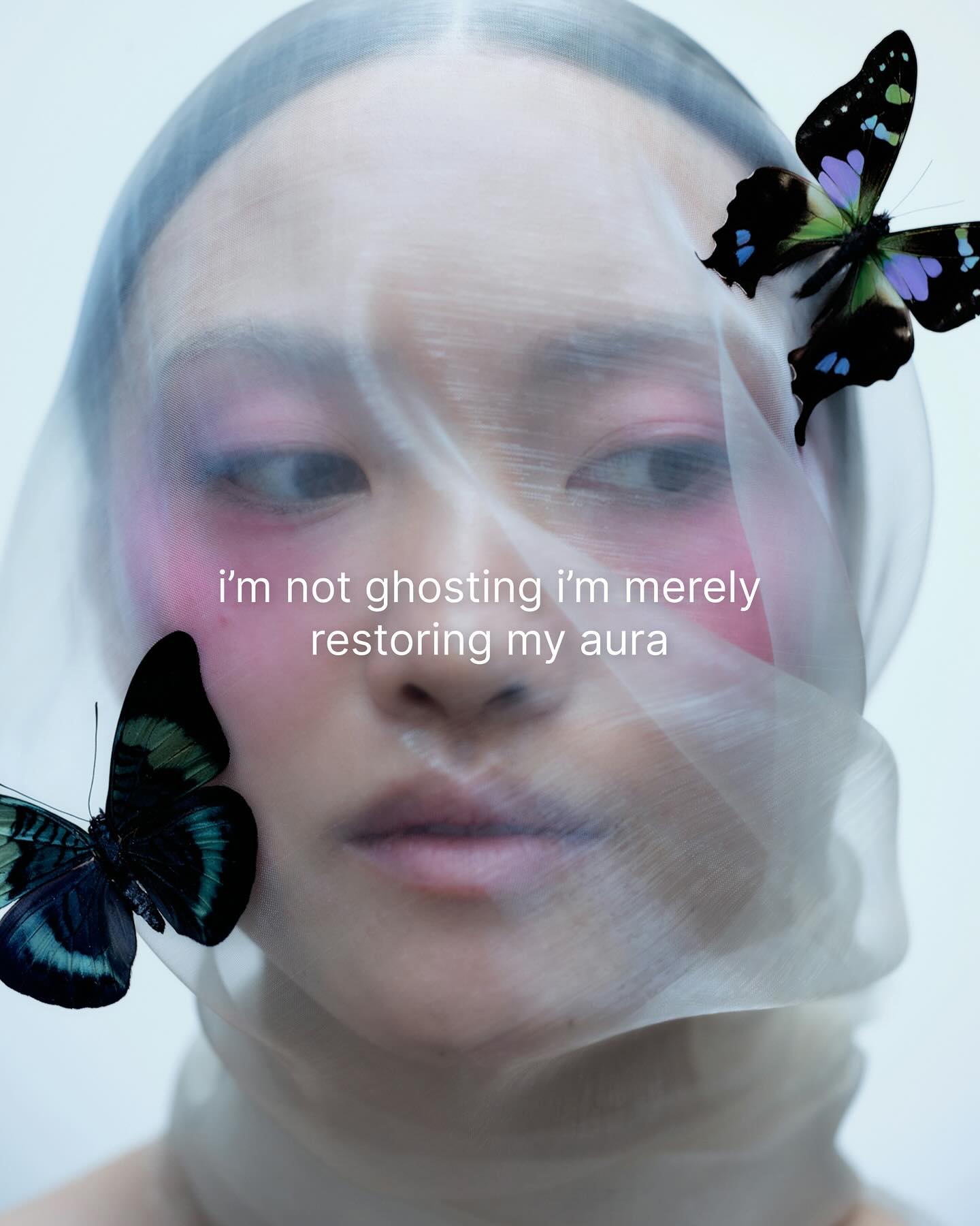 First slide of a carousel by @deathtostock: i'm not ghosting i'm merely restoring my aura