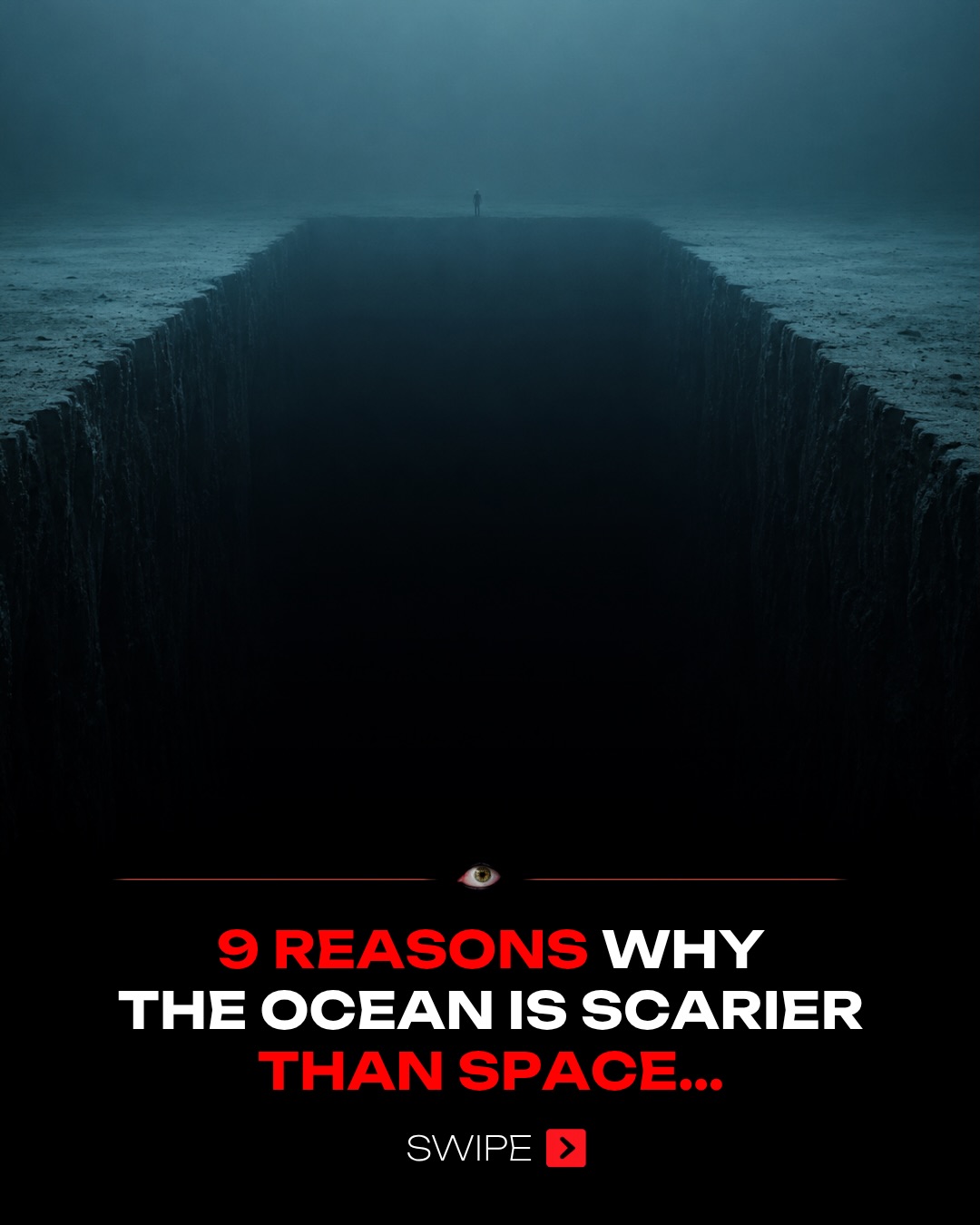First slide of a carousel by @terrifying_archive: 9 REASONS WHY THE OCEAN IS SCARIER THAN SPACE...