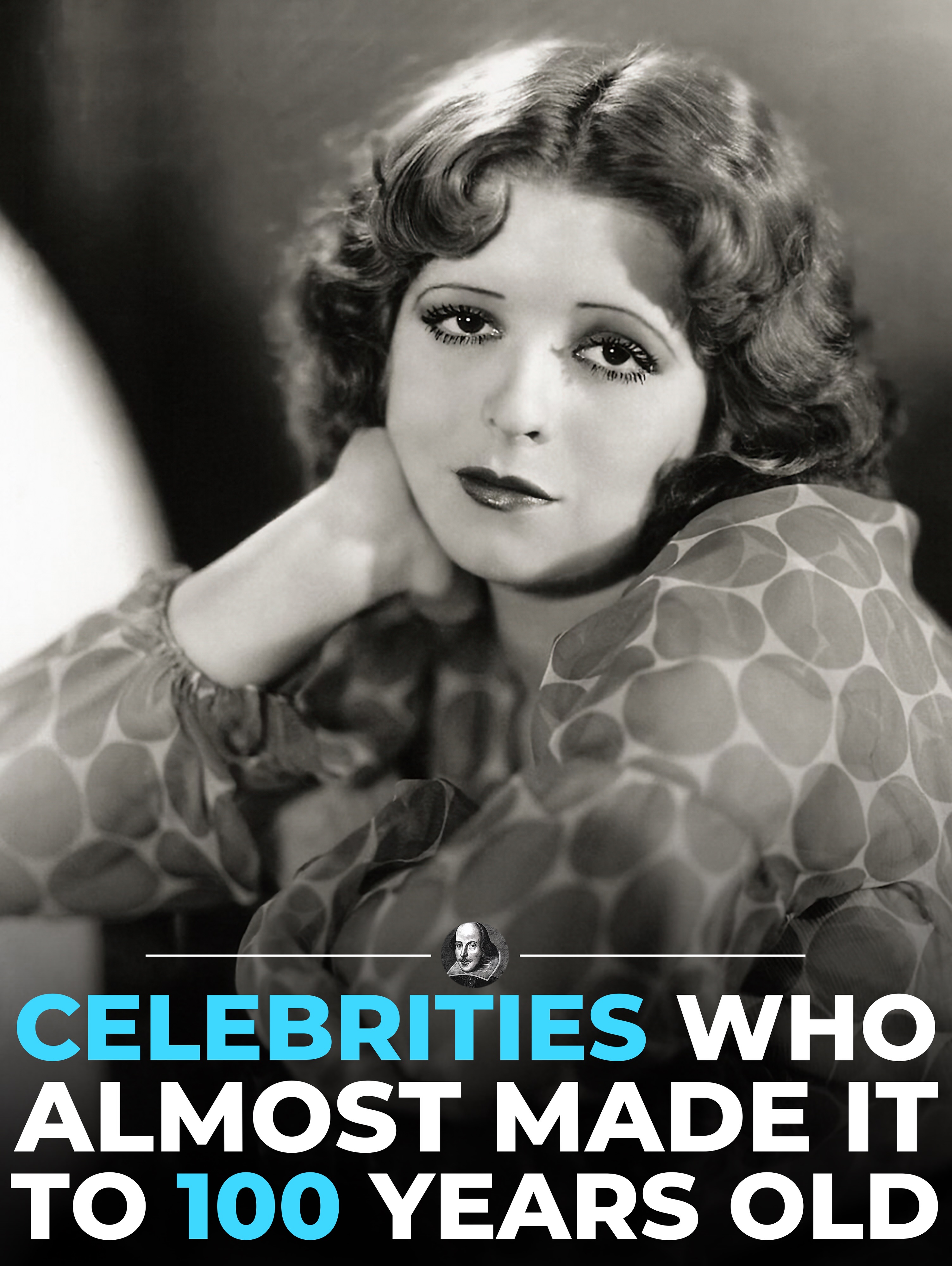 First slide of a carousel by @historyistimeless: CELEBRITIES WHO ALMOST MADE IT TO 100 YEARS OLD