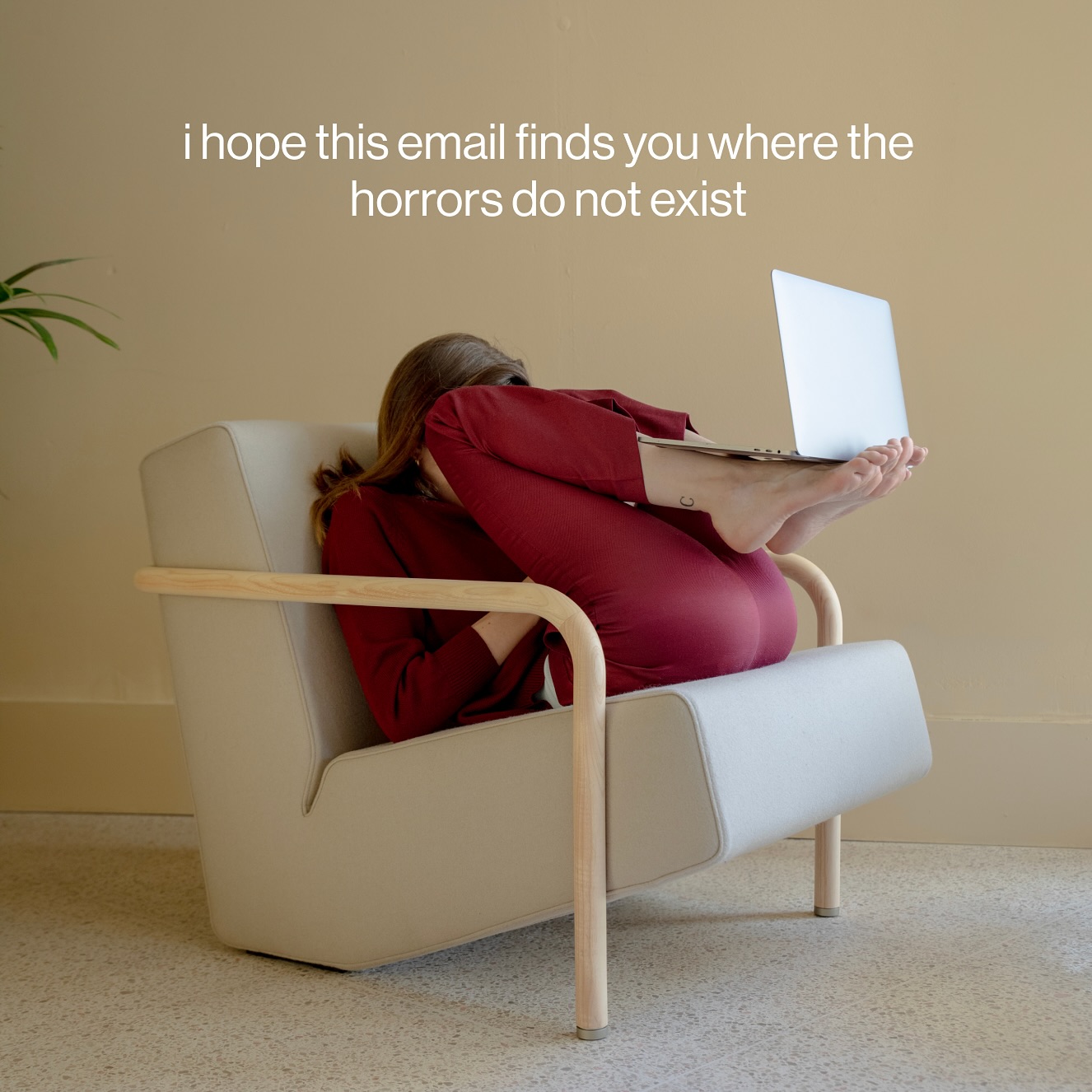First slide of a carousel by @deathtostock: i hope this email finds you where the horrors do not exist
