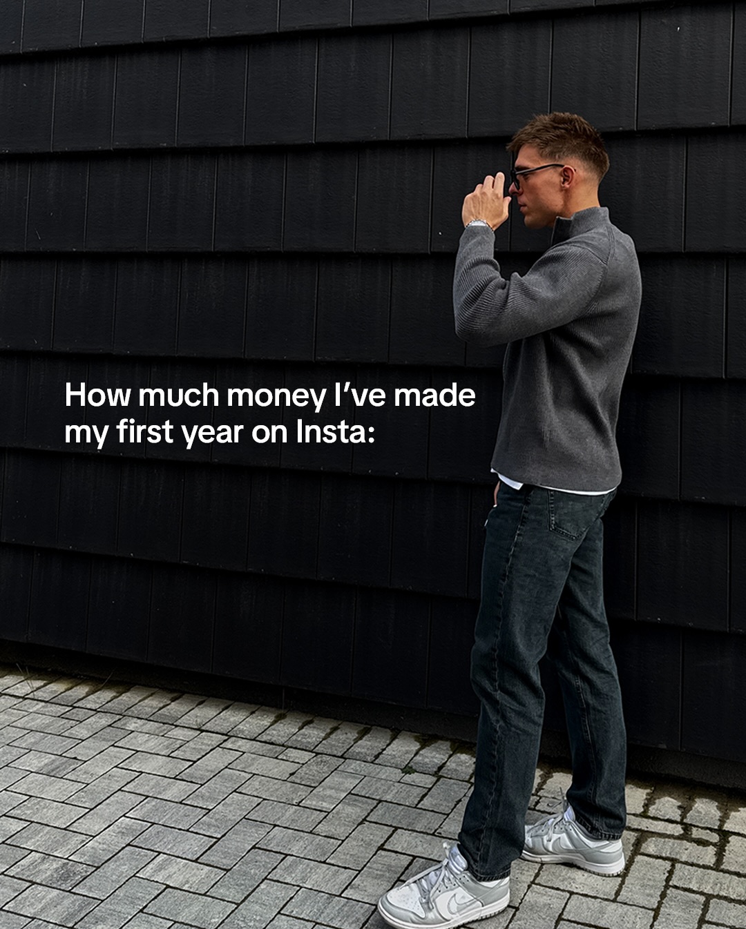 First slide of a carousel by @creatorkarro: How much money I've made my first year on Insta: