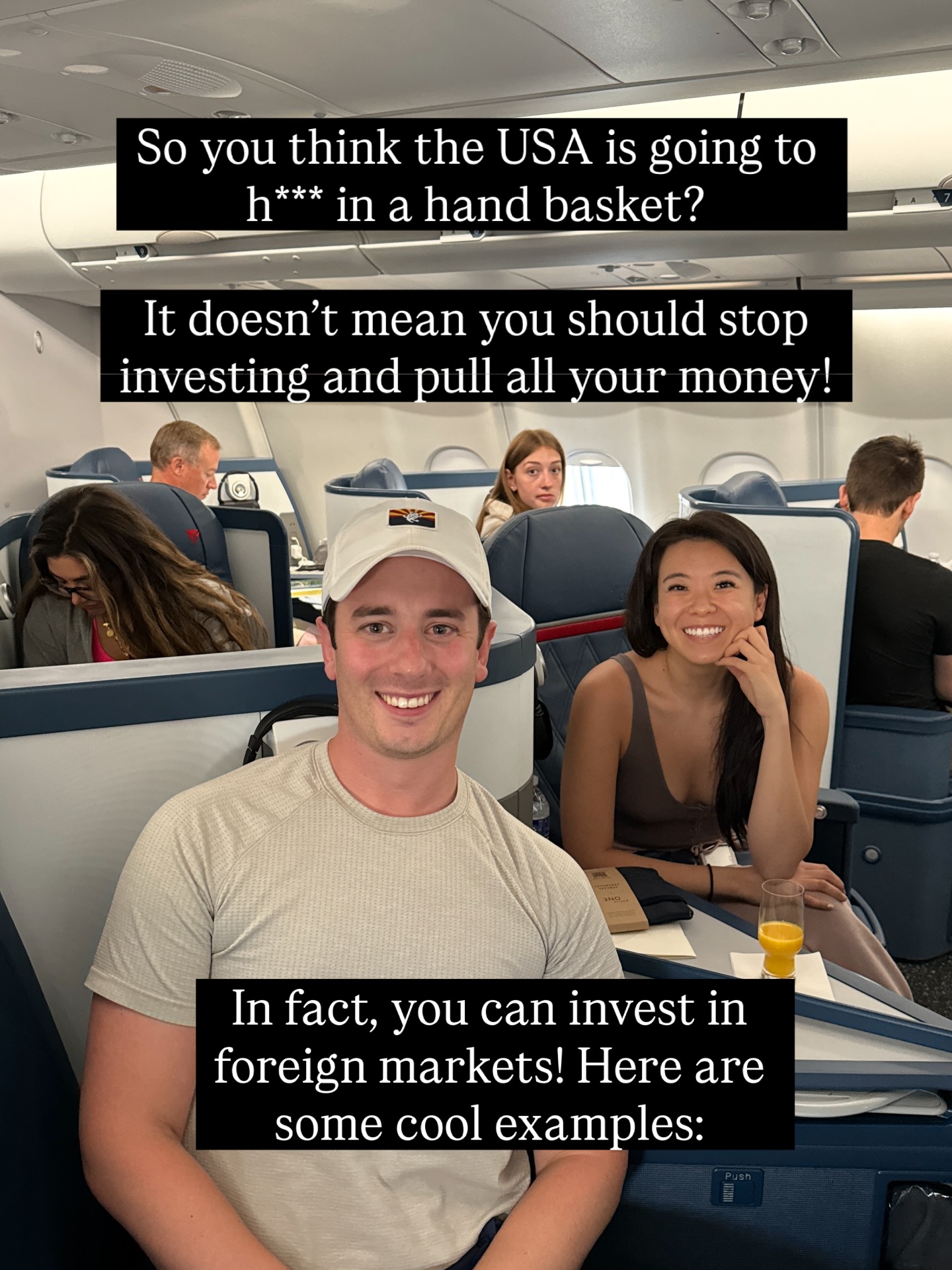 First slide of a carousel by @your.richbff: So you think the USA is going to h*** in a hand basket? It doesn't mean you should stop investing and pull all your money!