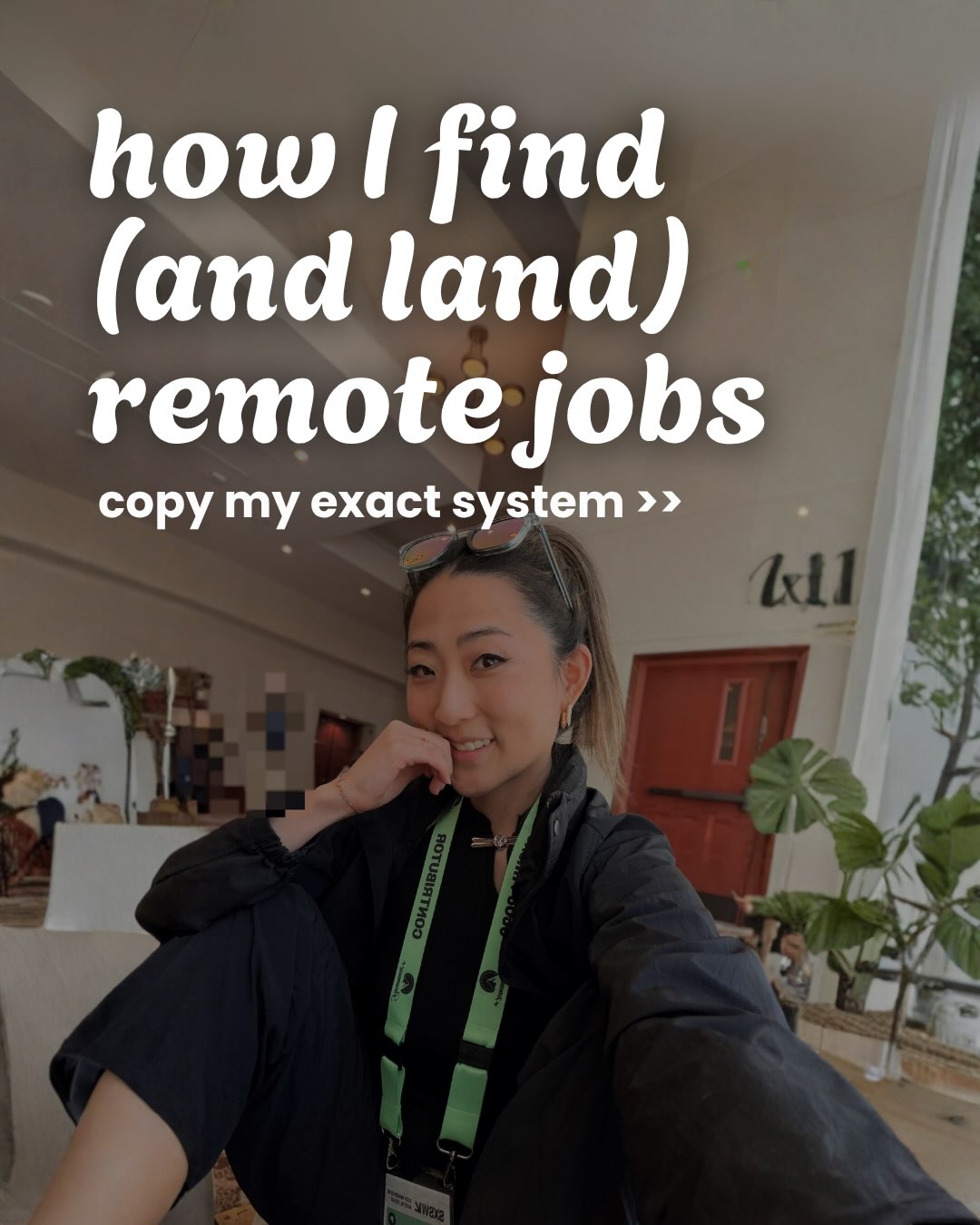 First slide of a carousel by @advicewithjean: how I find (and land) remote jobs copy my exact system >>