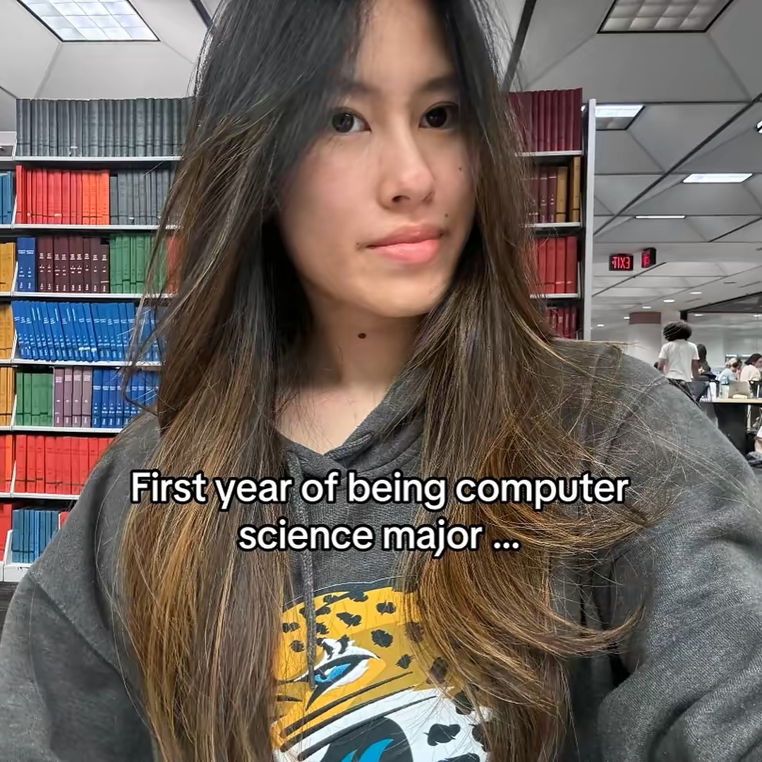 First slide of a carousel by @tinahelloworld: First year of being computer science major ...