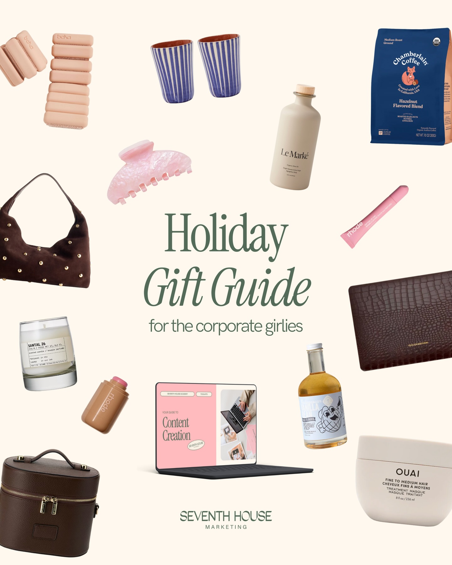 First slide of a carousel by @seventhhousemarketing: Holiday Gift Guide for the corporate girlies