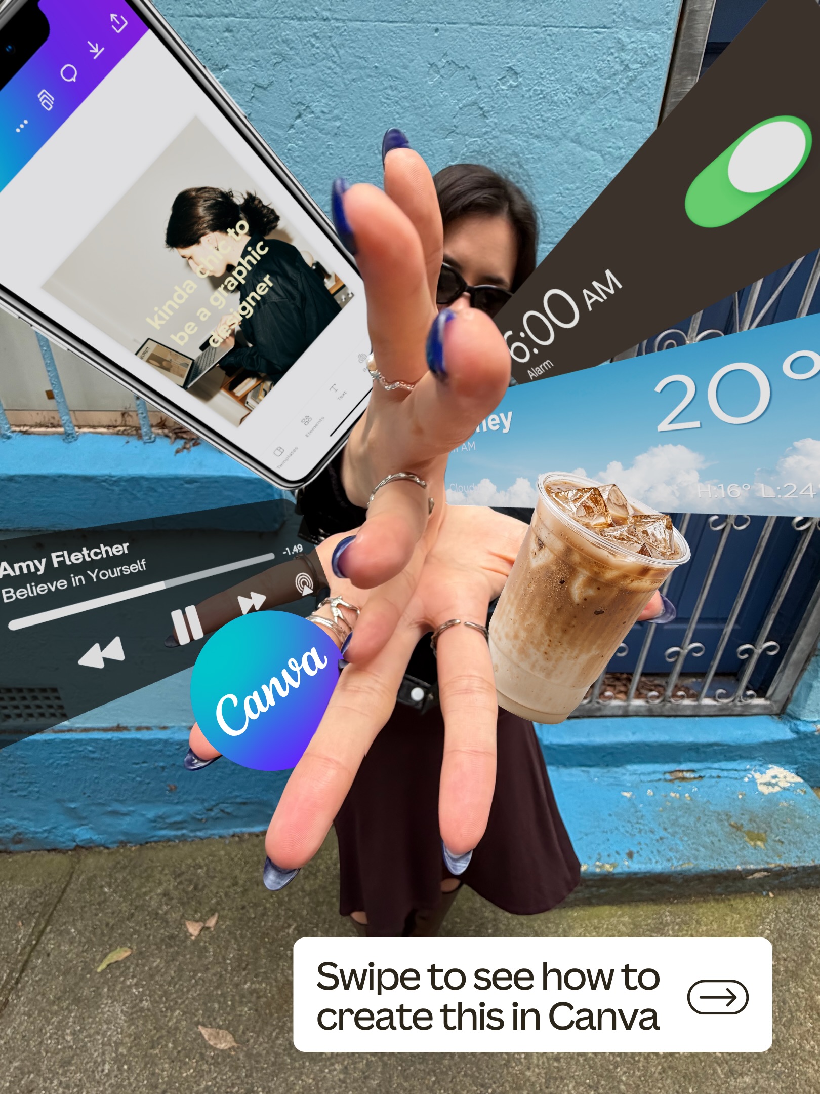 First slide of a carousel by @canva: kinda love to be a graphic designer