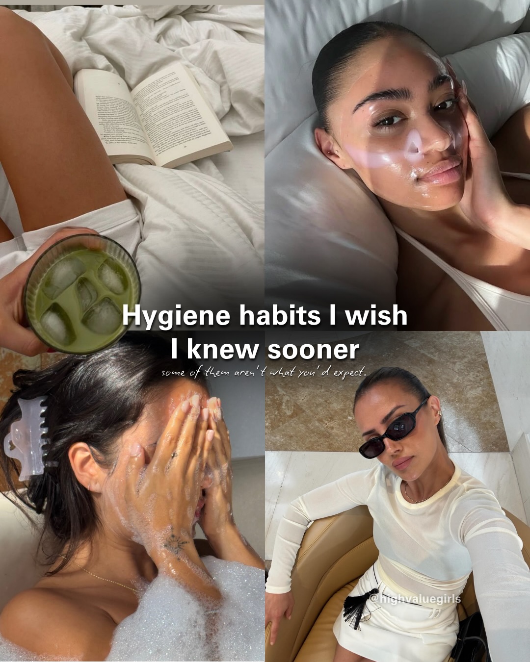 First slide of a carousel by @highvaluegirls: Hygiene habits I wish I knew sooner some of them aren't what you'd expect...