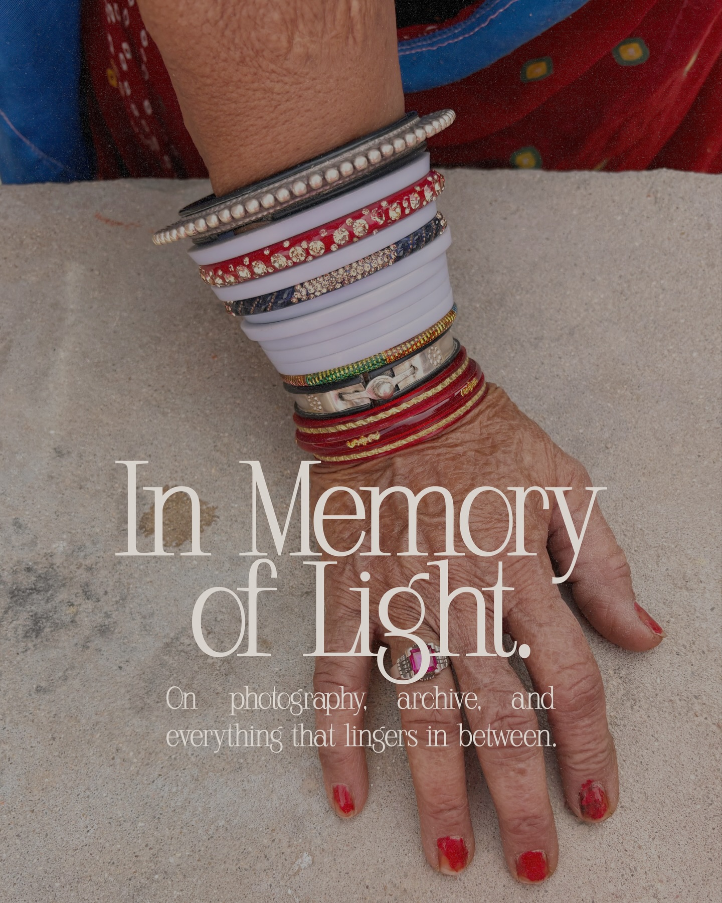 First slide of a carousel by @qissagoi.ae: In Memory of Light. On photography, archive, and everything that lingers in between.